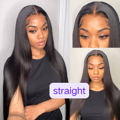 Silqora Hair 13×6 HD Lace Wig Straight 180% 250% Density Pre Bleached Knots Plucked Hairline