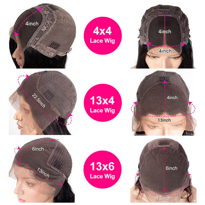 Silqora Hair Drawstring Straight Lace Front Wigs with Bleached Knots 13x6 HD Transparent Lace